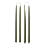 Broste Glossy Tapered Candles Sage Green Set of 4