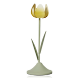 Broste Tulip Candle Holder Yellow & Sage Large