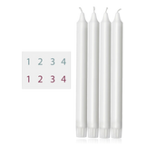 Dottir Winter Stories Set of 4 Advent Candles With Transfers 2.2 x 24cm