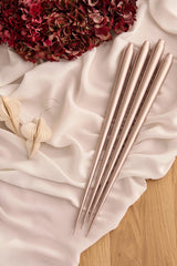 Ester & Erik Taper Candle 32cm Champagne Metallic Set of 2