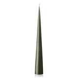 Ester & Erik Cone Candles 25cm Green Soil Set of 2