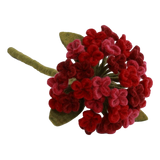 Gry & Sif Felt Hydrangea Small Red