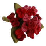 Gry & Sif Felt Hydrangea Branch Large Red