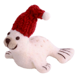 Gry & Sif Hanging Felt Seal With Red Hat