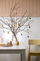 Gry & Sif Set of 3 Felt Eggs With Flower Embroidery