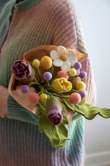 Gry & Sif Felt Flower Ball Ø2cm Coral