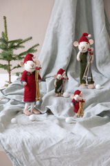 Gry & Sif Felt Boy Mouse With Skis