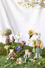 Gry & Sif Hanging Felt Spring Mushroom House With Embroidery