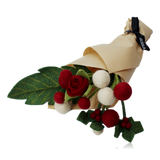 Gry & Sif Felt Rose Long Red