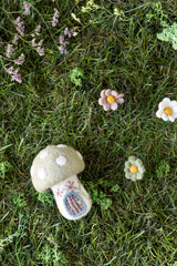 Gry & Sif Hanging Felt Spring Mushroom House With Embroidery