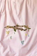 Gry & Sif Hanging Felt Wreath Light Yellow Berries 45cm