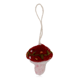 Gry & Sif Hanging Felt Mushroom With Embroidery Small