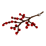 Gry & Sif Mini Felt Branch Bright Red Berries