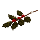 Gry & Sif Mini Felt Holly Branch