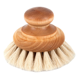 Iris Hantverk round wooden bath brush with knob handle white background