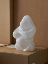 Kosta Boda Gabba Gabba Hey Glass Sculpture Small Cloudy White
