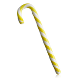 Kosta Boda Polka Candy Cane Decoration Yellow & White