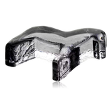Kosta Boda horse clear glass 16mm side view on white background