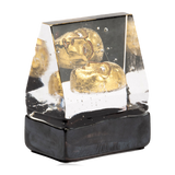 Kosta Boda Black Elements House Of Mystery Sculpture Gold