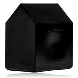 black glass house 138mm by kosta boda sweden on white background
