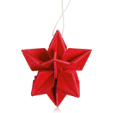 Lovi 5cm Hanging Stars Bright Red Set of 6