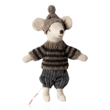 Maileg Big Brother Winter Mouse Grey With Ski Set