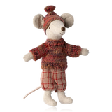 Maileg Big Sister Winter Mouse Rose With Ski Set
