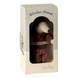 Maileg Big Sister Winter Mouse Rose With Ski Set