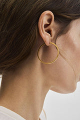 Pernille Corydon Circle Line Hoop Earrings Gold