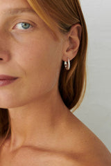 Pernille Corydon Mini Globe Huggies Silver