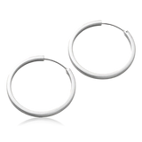 Pernille Corydon Circle Line Hoop Earrings Small Silver
