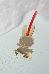 Pluto Hanging Decoration Miffy Skating Gold