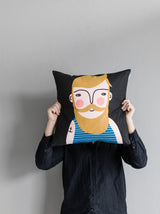 Spira of Sweden Face Cushion Cover Frank
