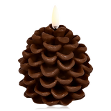 Uyuni LED Pine Cone Candle Smooth Brown