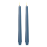 Uyuni Lighting LED Taper Candle 2 Pack 2.3 x 25cm Hazy Blue