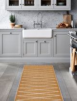 Pappelina Max Rug Ochre & Vanilla 70 x 240 cm