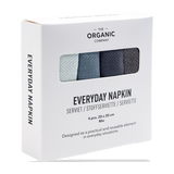 The Organic Company Everyday Napkins Set of 4  Ocean Mix