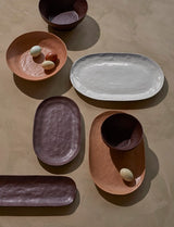 Broste Porcelain Shape Plate Soft Grey