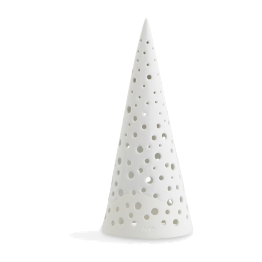 Kähler Nobili Ceramic Cone Tealight Holder 19cm White