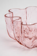 Kosta Boda Crackle Bowl Pink