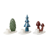 Dottir Ceramic Candleholder Winter Stories Flock Mushrooms