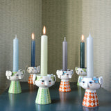 Bjørn Wiinblad Ceramic Eva Candle Holder Light Green 9.5cm