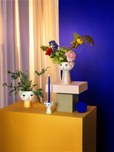 Bjørn Wiinblad Ceramic Eva Candle Holder Light Blue 9.5cm