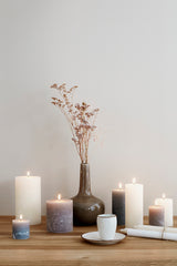 Broste Rustic Pillar Candle 10x11cm Pure White