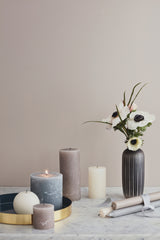 Broste Rustic Pillar Candle 7x13.5cm Pure White