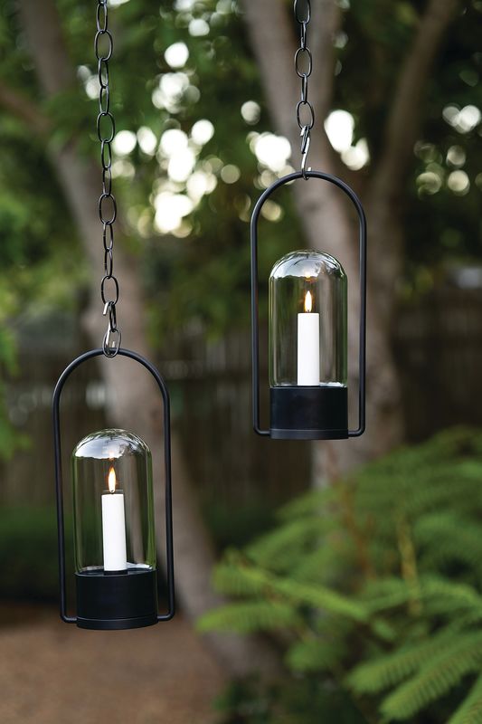 Uyuni Lighting Outdoor LED Lantern With Holder Black