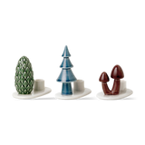Dottir Ceramic Candleholder Winter Stories Flock Mushrooms
