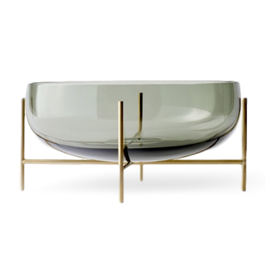 Audo Échasse Bowl Smoke and Brushed Brass