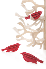 Lovi Set of 3 Minibirds 5cm Red