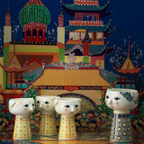 Bjørn Wiinblad Ceramic Eva Vase Blue